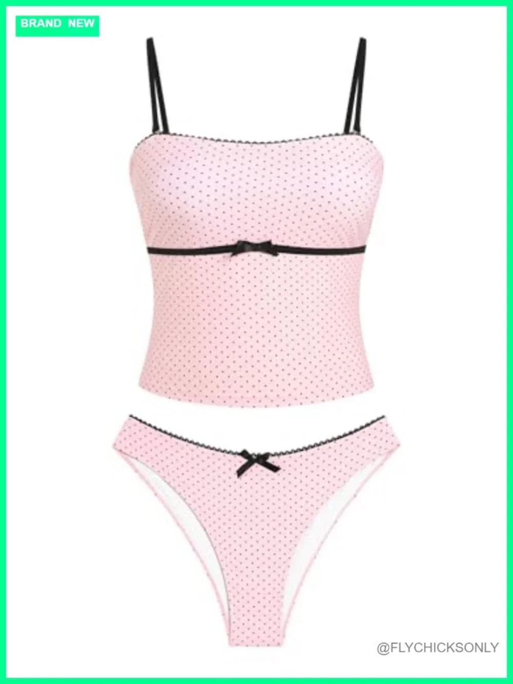 ZAFUL Tankini Swimsuits Women Bandeau Bow Y2K Bathing Suit